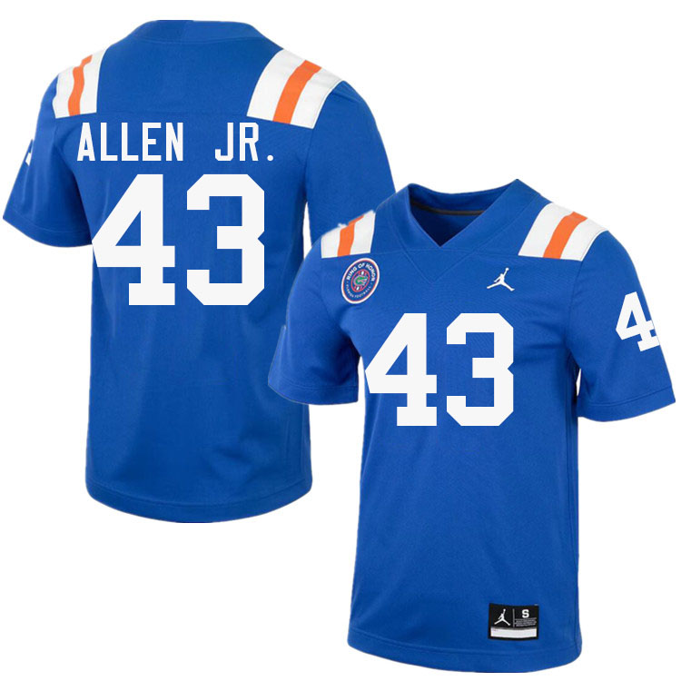 #43 Alfonzo Allen Jr. Gators Jersey,Florida Gators College Football Jerseys Stitched-Throwback Royal